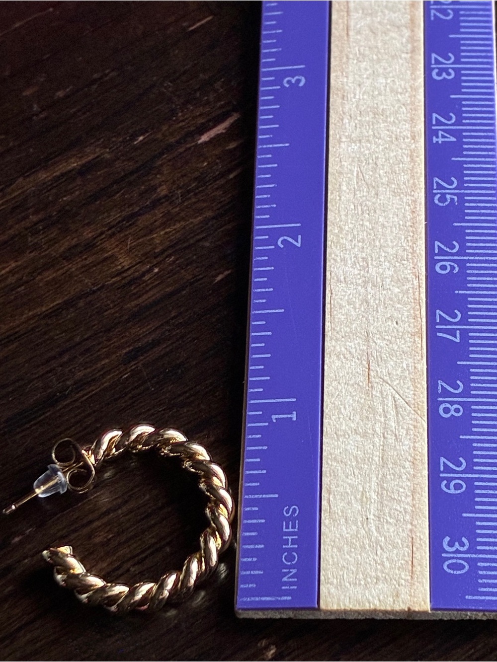 18K Gold-Plated Twisted Hoop Earrings - Gold - Picture 2 of 9
